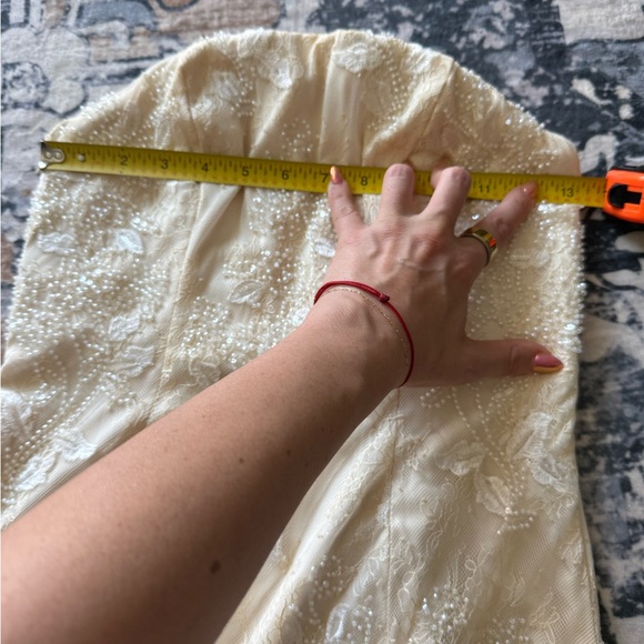 Oh Polly Cream Strapless Mini Dress - Picture 2 of 7